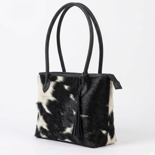Women Cowhide Tote Bag - Hair on Cow Hide Shoulder Bag - Hair on Hide Tote Bag
