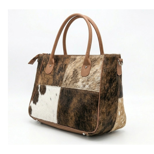 Cowhide Tote Bag - HairOn Cowhide Tote Bag Purse - Cowhide Shoulder Bag