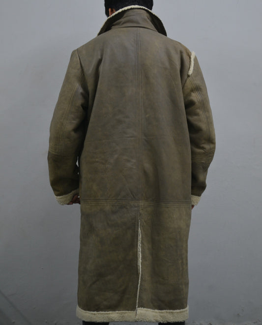 King Arthur Legends Of The Sword Fur Collar Distressed Leather Coat