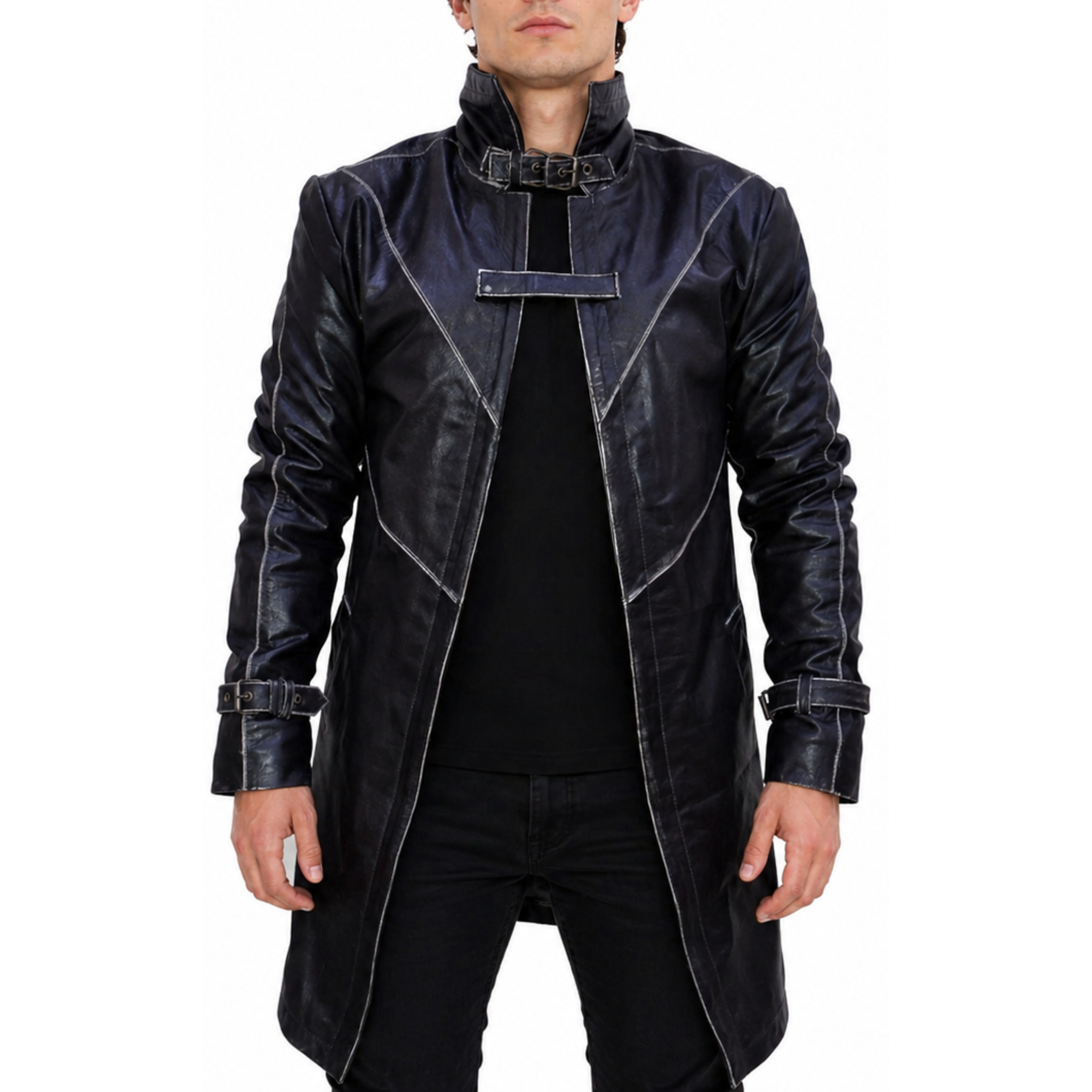 Watch Dogs Aiden Pearce Video Game Long Brown Trench Leather Coat