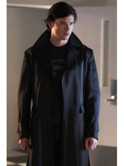 Superman Smallville Clark Kent (Henry Cavill) mens Trench Leather Coat