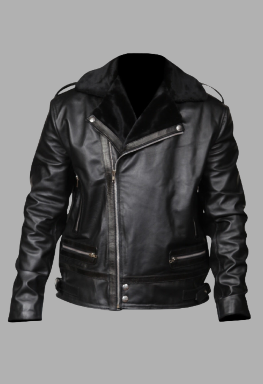 Fur lined motorcycle jacket online
