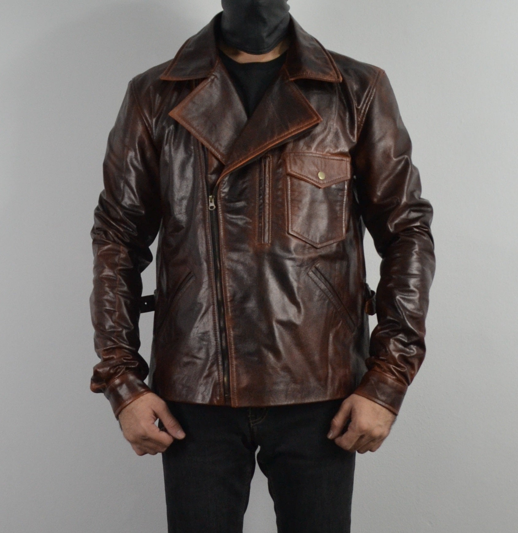 Brown Snakeskin Bomber Biker Jacket – West Coast Leather