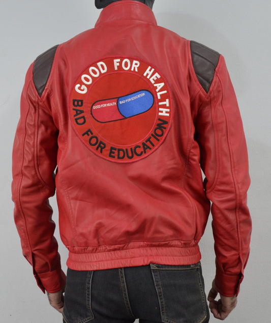 Akira Kaneda Anime Pill Capsule Red Motorcycle Jacket Leather Jacket
