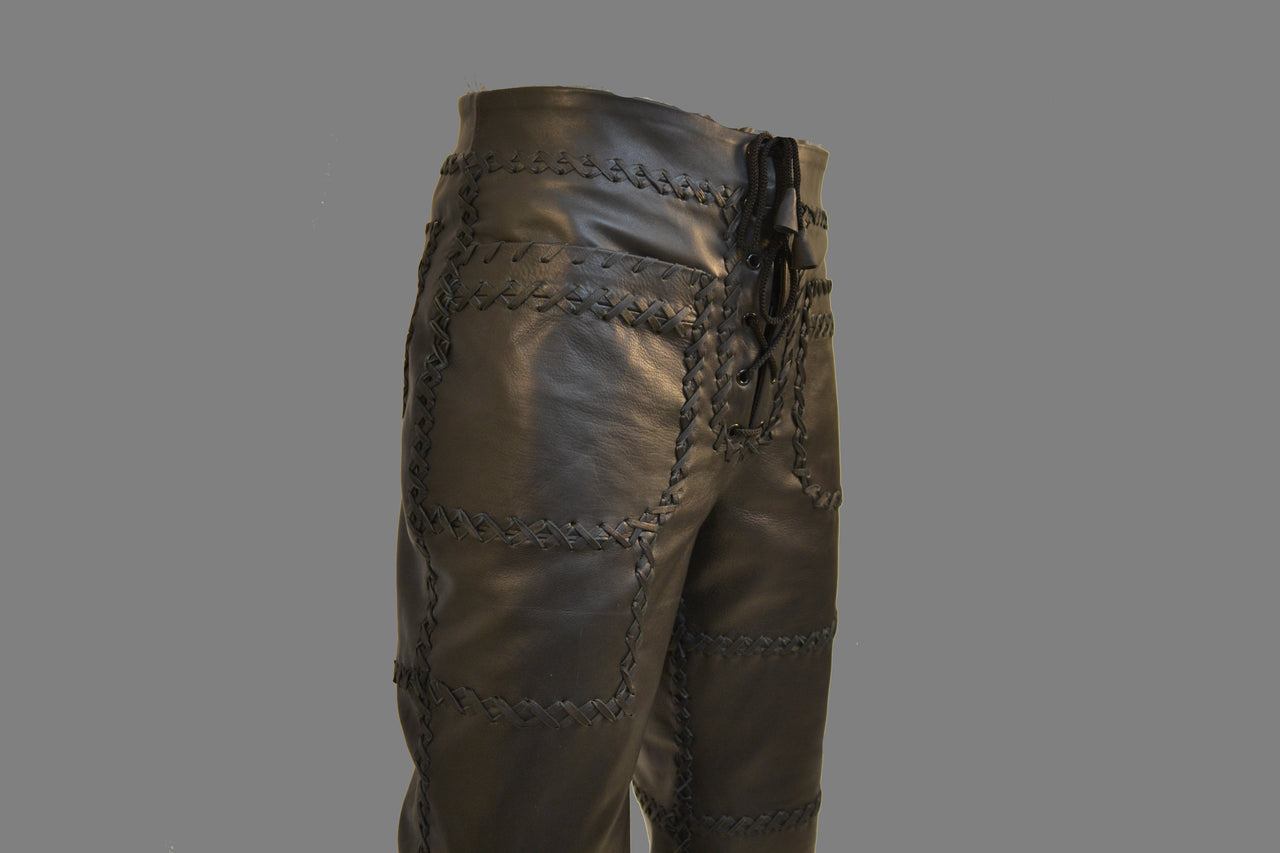 Dave Navarro Black Rockstar Designer Celebrity Wear Leather Pant