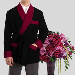 Men's Silky Smoking Classic & Luxurius Lightweight Satin Jacket