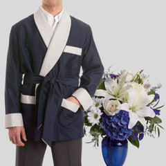 Men's Silky Smoking Classic & Luxurius Lightweight Satin Jacket