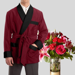 Men's Silky Smoking Classic & Luxurius Lightweight Satin Jacket
