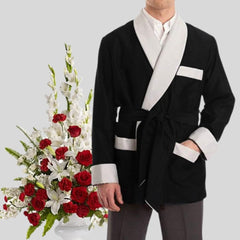 Men's Silky Smoking Classic & Luxurius Lightweight Satin Jacket
