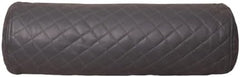 Quilted gray leather armrest cover