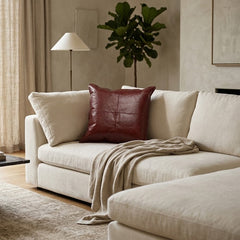 Genuine Lambskin Leather Pillow Cover – Soft Luxury Cushion Case