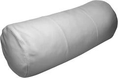 Genuine Lambskin Leather Bolster Cylinder Pillow Cover – Stitched Design