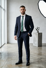 Burnt Green Genuine Leather Tie – Slim Modern Neckwear