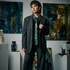 Burnt Green Genuine Leather Tie – Slim Modern Neckwear
