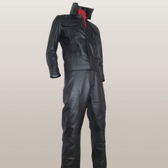 ELVIS Presley 1968 American singer comeback special Black leather Suit Jacket/Pant