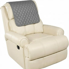 Quilted Genuine Leather Recliner Headrest Cover | Sofa Protector