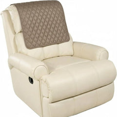 Quilted Genuine Leather Recliner Headrest Cover | Sofa Protector