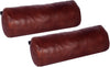 Genuine Lambskin Leather Neck Roll Pillow Cover – Quilted Bolster Cushion