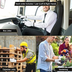 12 Pairs White Heavy Duty Durable Leather Work Gloves Truck Driving Warehouse