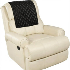 Quilted Genuine Leather Recliner Headrest Cover | Sofa Protector