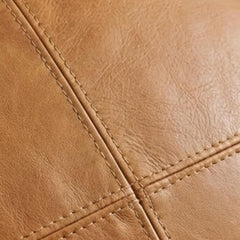 Round Genuine Leather Pillow Cover – Modern Cushion Case