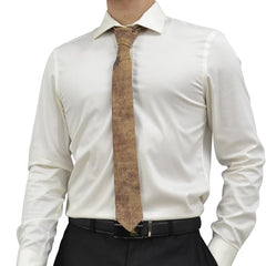 Jungle Distressed Genuine Lambskin Leather Tie – Slim Necktie