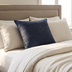 Woven Suede Leather Pillow Cover – Textured Square Cushion Case