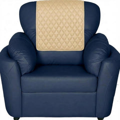 Quilted Genuine Leather Recliner Headrest Cover | Sofa Protector
