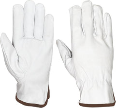 12 Pairs Leather Work Gloves | Heavy Duty Driving, Construction & Warehouse