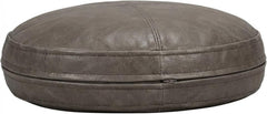 Round Genuine Leather Pillow Cover – Modern Cushion Case