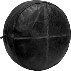 Round Genuine Leather Pillow Cover – Modern Cushion Case