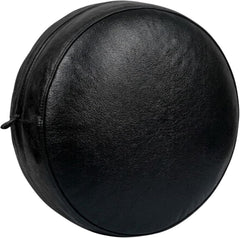 Round Genuine Leather Pillow Cover – Modern Cushion Case