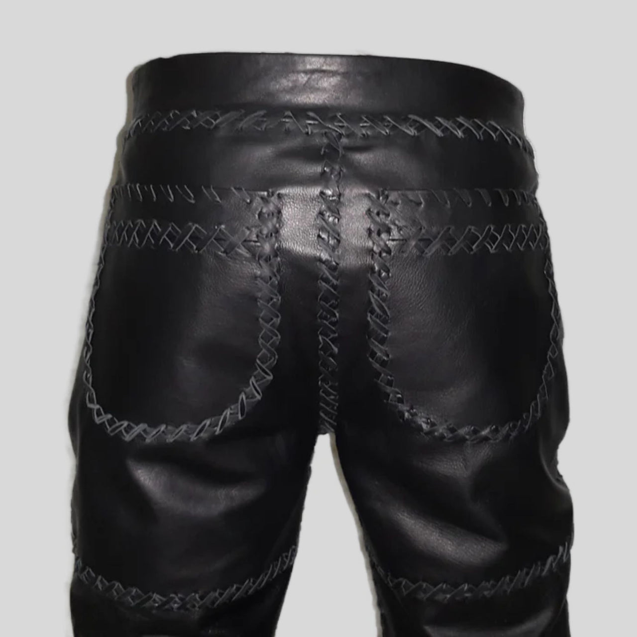 Dave Navarro Black Rockstar Designer Celebrity Wear Leather Pant