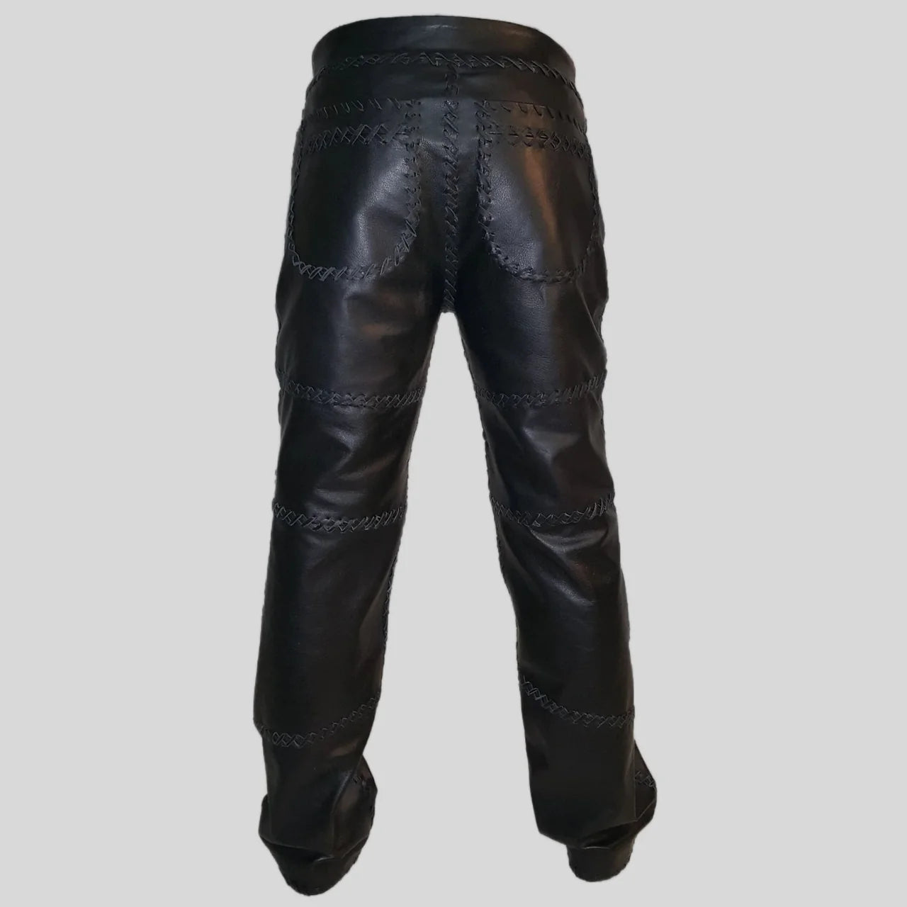 Dave Navarro Black Rockstar Designer Celebrity Wear Steampunk Leather Pant