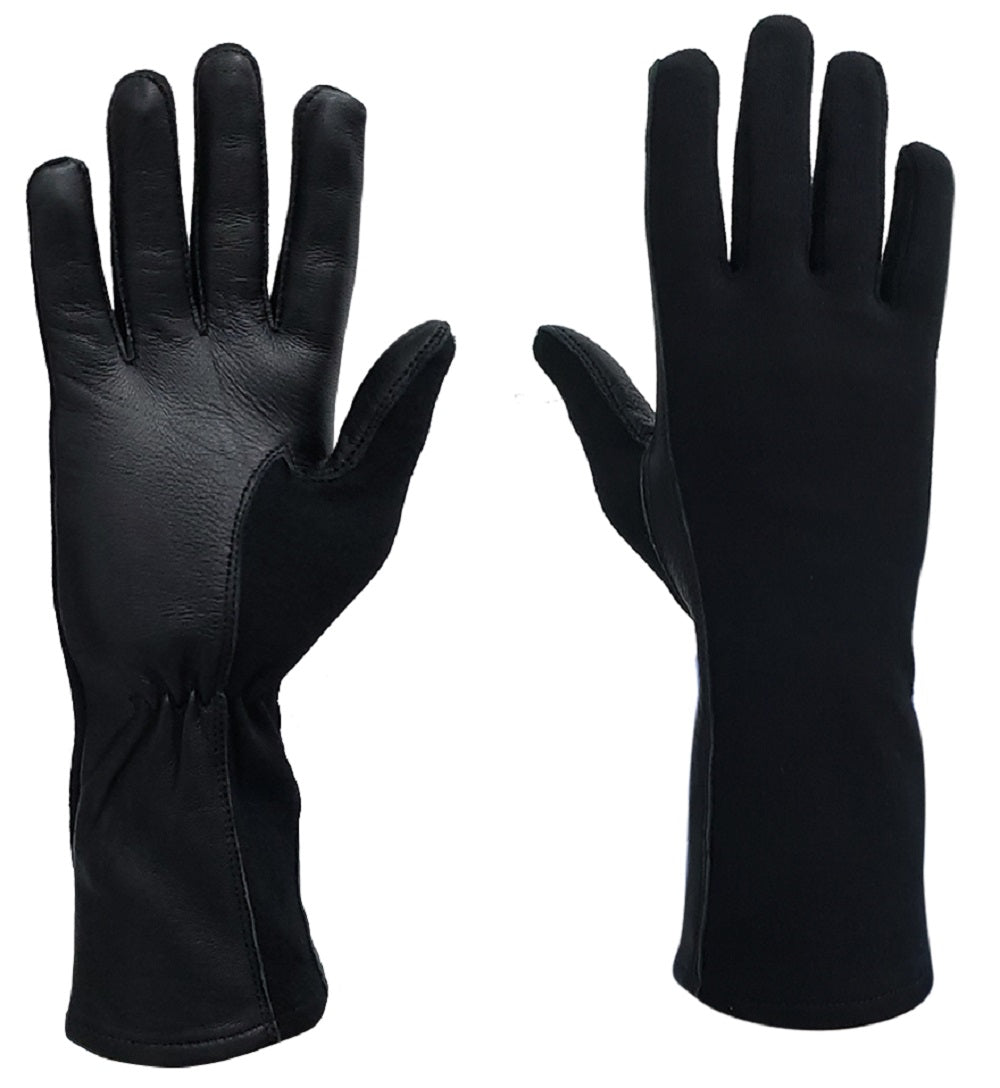 Nomex Military Flight Gloves Olive Drab | Genuine Leather Pilot & Aviator Gloves