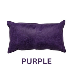Premium Genuine Suede Leather Lumbar Pillow Cover - Luxury Rectangular Decorative Cushion Case
