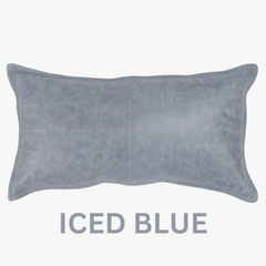 Premium Genuine Suede Leather Lumbar Pillow Cover - Luxury Rectangular Decorative Cushion Case