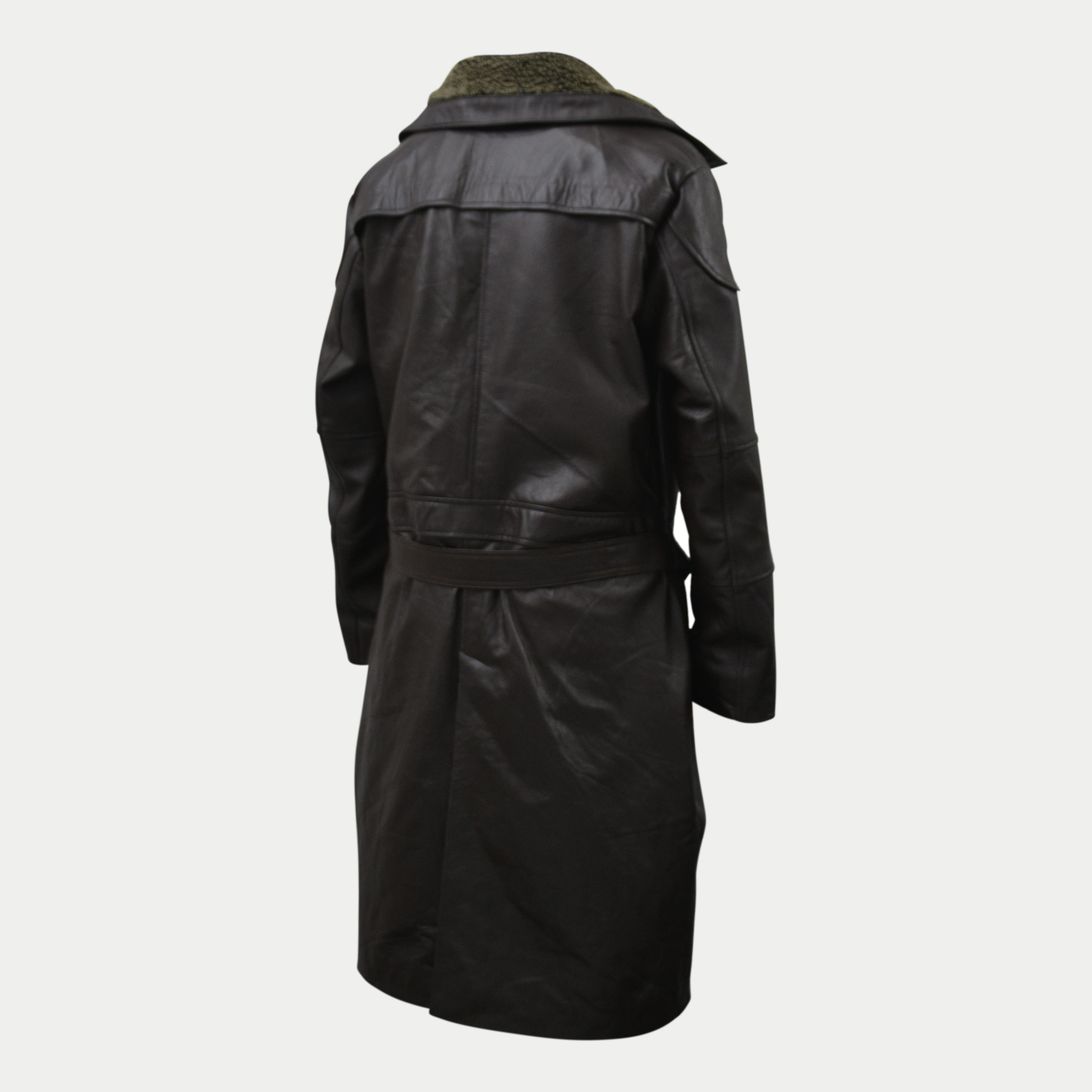 Blade Runner 2049 Ryan Gosling Brown Fur Collar Leather Long