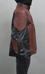 Superman Man of Steel Clark Kent Smallville Movie Black Maroon and Black Leather Jacket