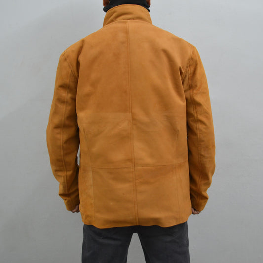 Men's James Bond 007 Tan Daniel Craig Morocco Blouson Genuine Suede Leather Jacket