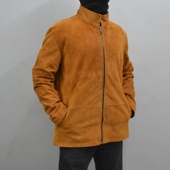 Men's James Bond 007 Tan Daniel Craig Morocco Blouson Genuine Suede Leather Jacket