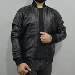 Men's Baseball Letterman Varsity Genuine Leather Bomber Jacket