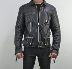 Terminator 3 Rise of the Machines Movie Black Padded Leather Jacket