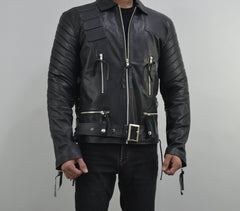 Terminator 3 Rise of the Machines Movie Black Padded Leather Jacket