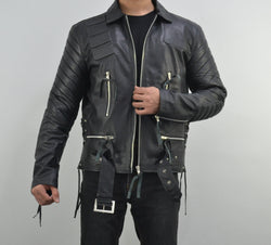 Terminator 3 Rise of the Machines Movie Black Padded Leather Jacket