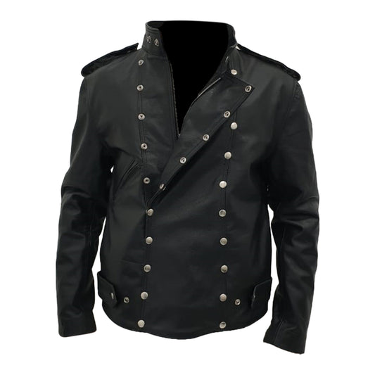 The Berserker from The Road Warrior Mad Max 2 Black Genuine Leather Jacket