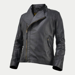 Ladies Black Real Lambskin Leather Fashion Jacket For Women