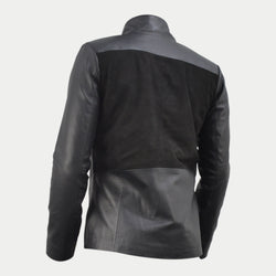 Ladies Black Real Lambskin Leather Fashion Jacket For Women