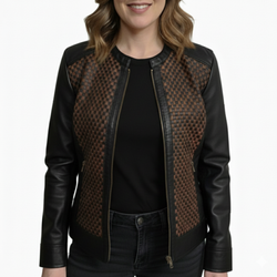Women’s Black Real Sheepskin Leather Quilted Jacket
