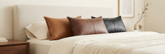 Antique Brown Real Soft  Leather Pillow Cushion  Cover
